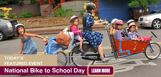 No Image found . This Image is about the event Bike to School Day: May 7. Click on the event name to see the event detail.