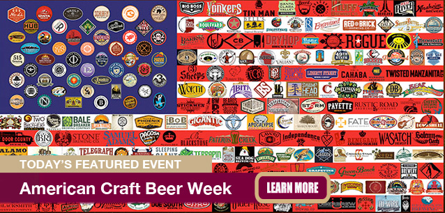 No Image found . This Image is about the event Craft Beer Week, American: May 12-18 (est). Click on the event name to see the event detail.