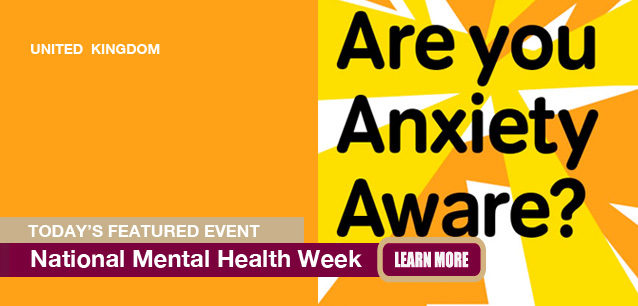 No Image found . This Image is about the event Mental Health Awareness Week (UK): May 12-18. Click on the event name to see the event detail.
