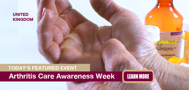 No Image found . This Image is about the event Arthritis Care Awareness Week (UK): May 14-21. Click on the event name to see the event detail.