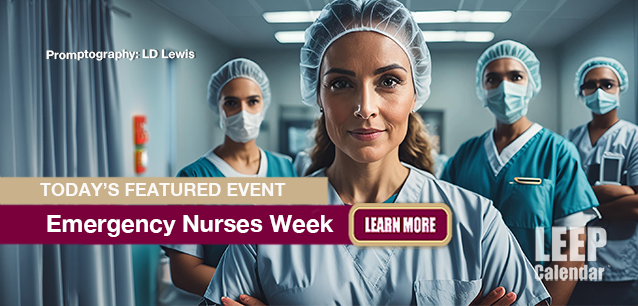 No Image found . This Image is about the event Emergency Nurses Week: October 5-11. Click on the event name to see the event detail.
