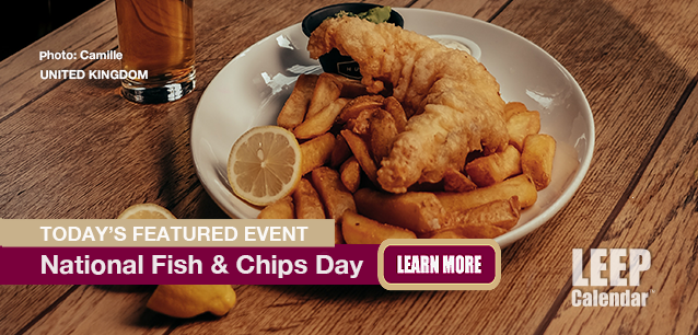No Image found . This Image is about the event Fish and Chips Day, Ntl. (UK)(1944): June 6. Click on the event name to see the event detail.