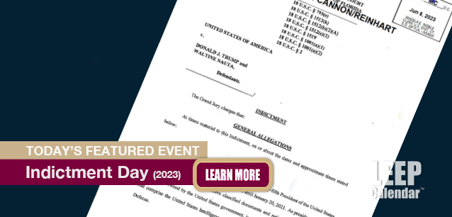 No Image found . This Image is about the event Indictment Day (2023): June 9. Click on the event name to see the event detail.