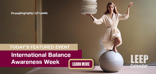 No Image found . This Image is about the event Balance Awareness Week, Intl.: September 14-23 (est). Click on the event name to see the event detail.