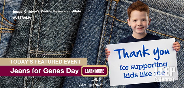 No Image found . This Image is about the event Jeans for Genes Day (AU): August 1. Click on the event name to see the event detail.
