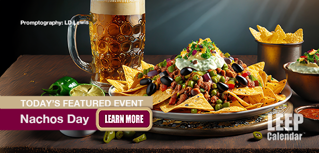 No Image found . This Image is about the event Nachos Day: November 6. Click on the event name to see the event detail.