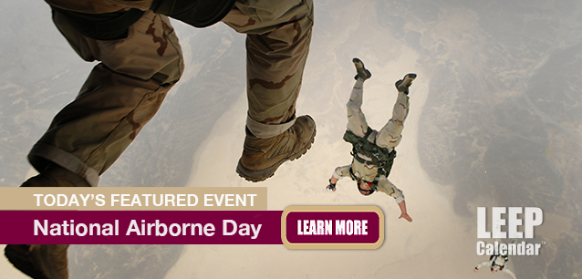 No Image found . This Image is about the event Airborne Day, Ntl. (1940): August 16. Click on the event name to see the event detail.