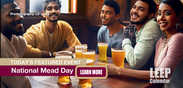 No Image found . This Image is about the event Mead Day: August 2. Click on the event name to see the event detail.