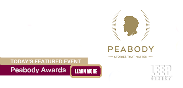 No Image found . This Image is about the event Peabody Awards (US-CA): June 8 (est). Click on the event name to see the event detail.