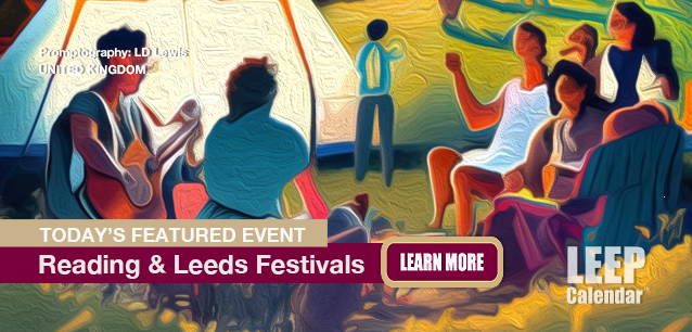 No Image found . This Image is about the event Reading and Leeds Festivals (UK): August 20-24. Click on the event name to see the event detail.