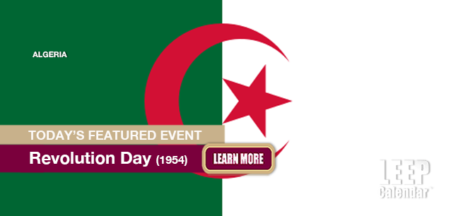 No Image found . This Image is about the event Revolution Day, (DZ)(1954): November 1. Click on the event name to see the event detail.