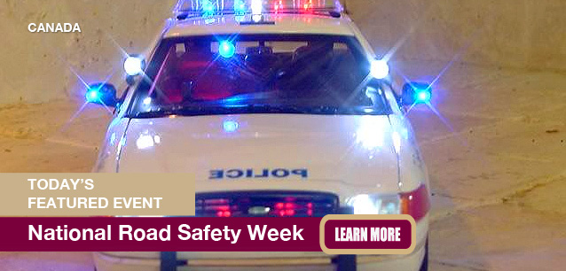 No Image found . This Image is about the event Road Safety Week, Canadian (CA): May 13-19 (est). Click on the event name to see the event detail.