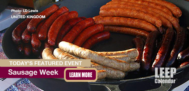 No Image found . This Image is about the event Sausage Week, United Kingdom: October 27 - November 2 (est). Click on the event name to see the event detail.