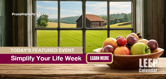 No Image found . This Image is about the event Simplify Your Life Week: August 4-10. Click on the event name to see the event detail.
