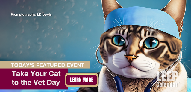 No Image found . This Image is about the event Take Your Cat to the Vet Day, Ntl.: August 22. Click on the event name to see the event detail.