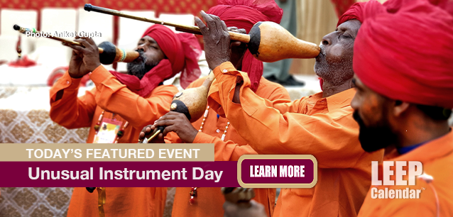 No Image found . This Image is about the event Uncommon Instrument Awareness Day: July 31. Click on the event name to see the event detail.