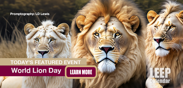 No Image found . This Image is about the event Lion Day, World: August 10. Click on the event name to see the event detail.