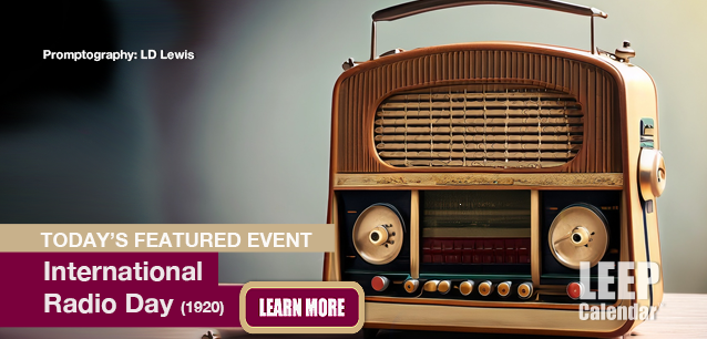 No Image found . This Image is about the event Radio Day, Intl. (1920): August 20. Click on the event name to see the event detail.